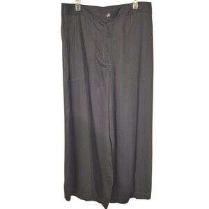 Club Monaco Navy High Waist Wide Leg Cropped Trouser Business Social Pant  14